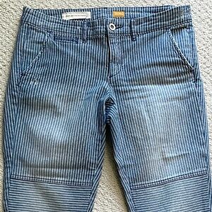 Anthropologie Pilcro hyphen railroad low rise pinstripe stripe denim jeans